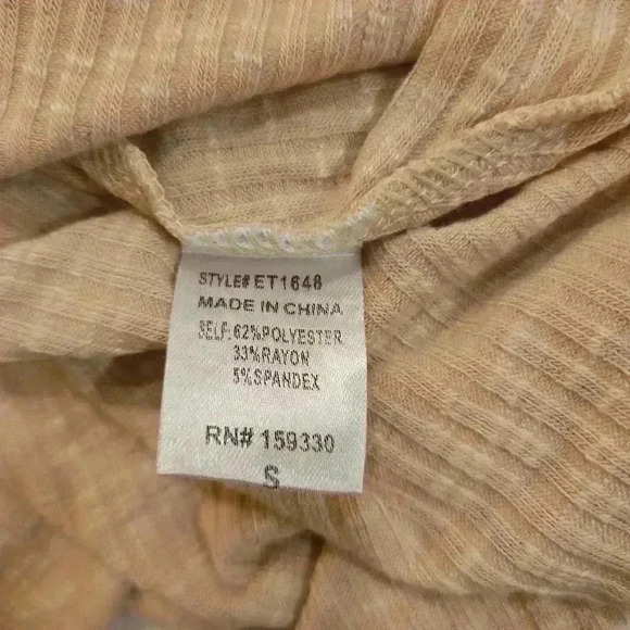 NWT Heyson Womens Oversized Tunic Top Small Tan - Picture 7 of 7